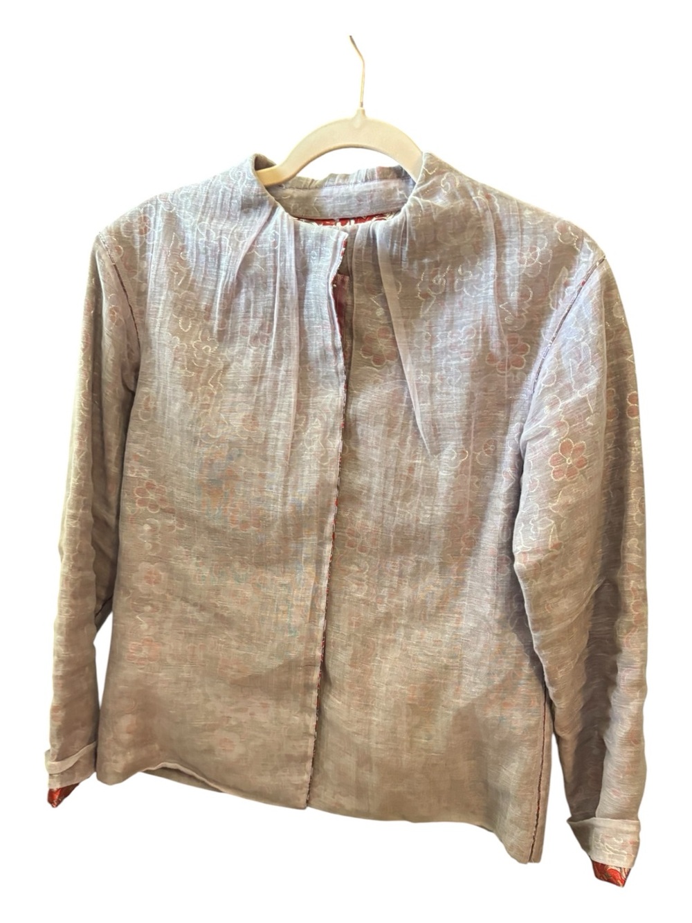 RARE Issey Miyake Sheer Floral Brocade Lined Jacket NWOT